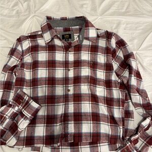 Lee women Casual Red and White Checkered Shirt